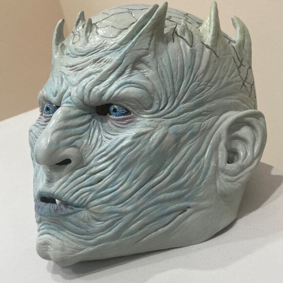 GAME OF THRONES NIGHT KING LATEX MASK ADULT SIZE REALISTIC GOTHIC COLLECTIBLE - Picture 2 of 16